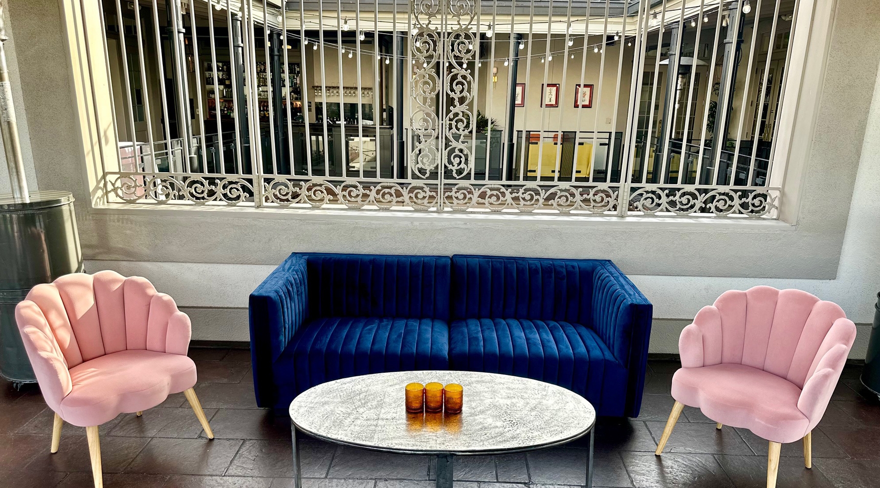 Seating area in event room