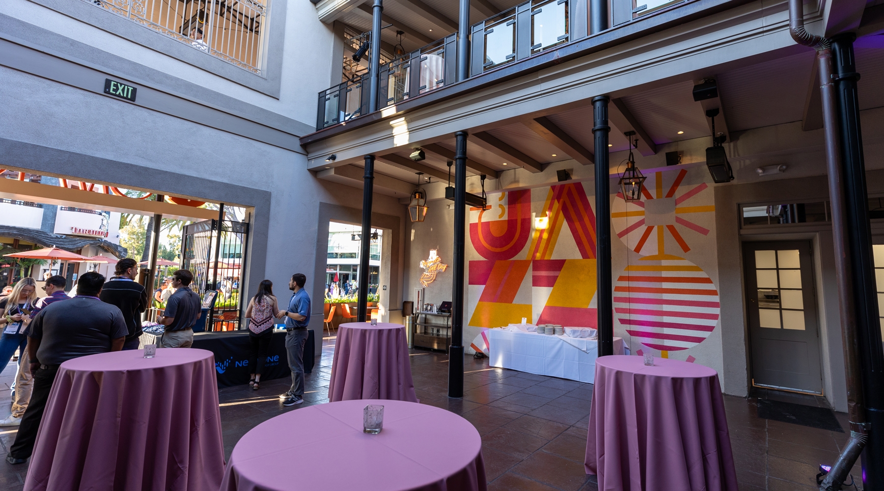 Tables in event room