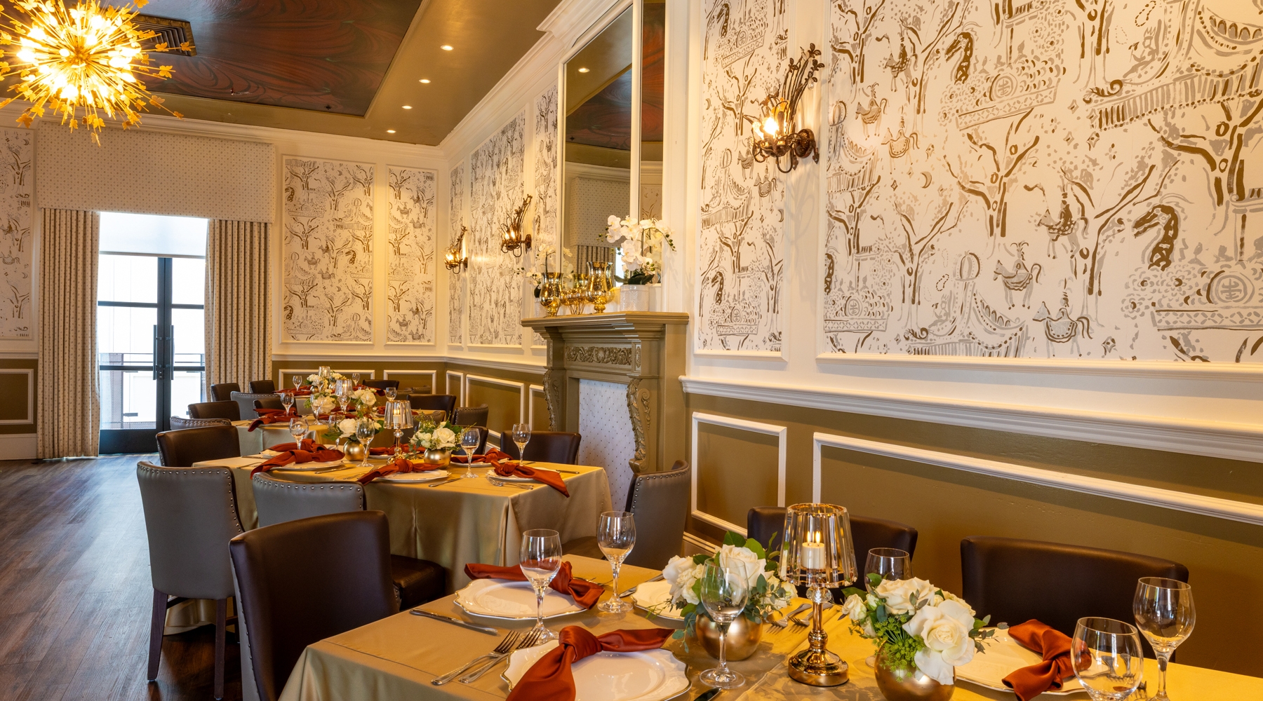 Seating area in event room