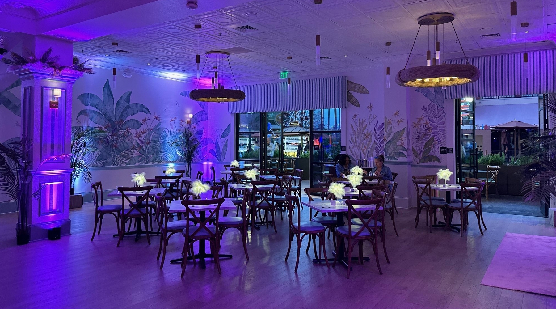 Seating area in restaurant