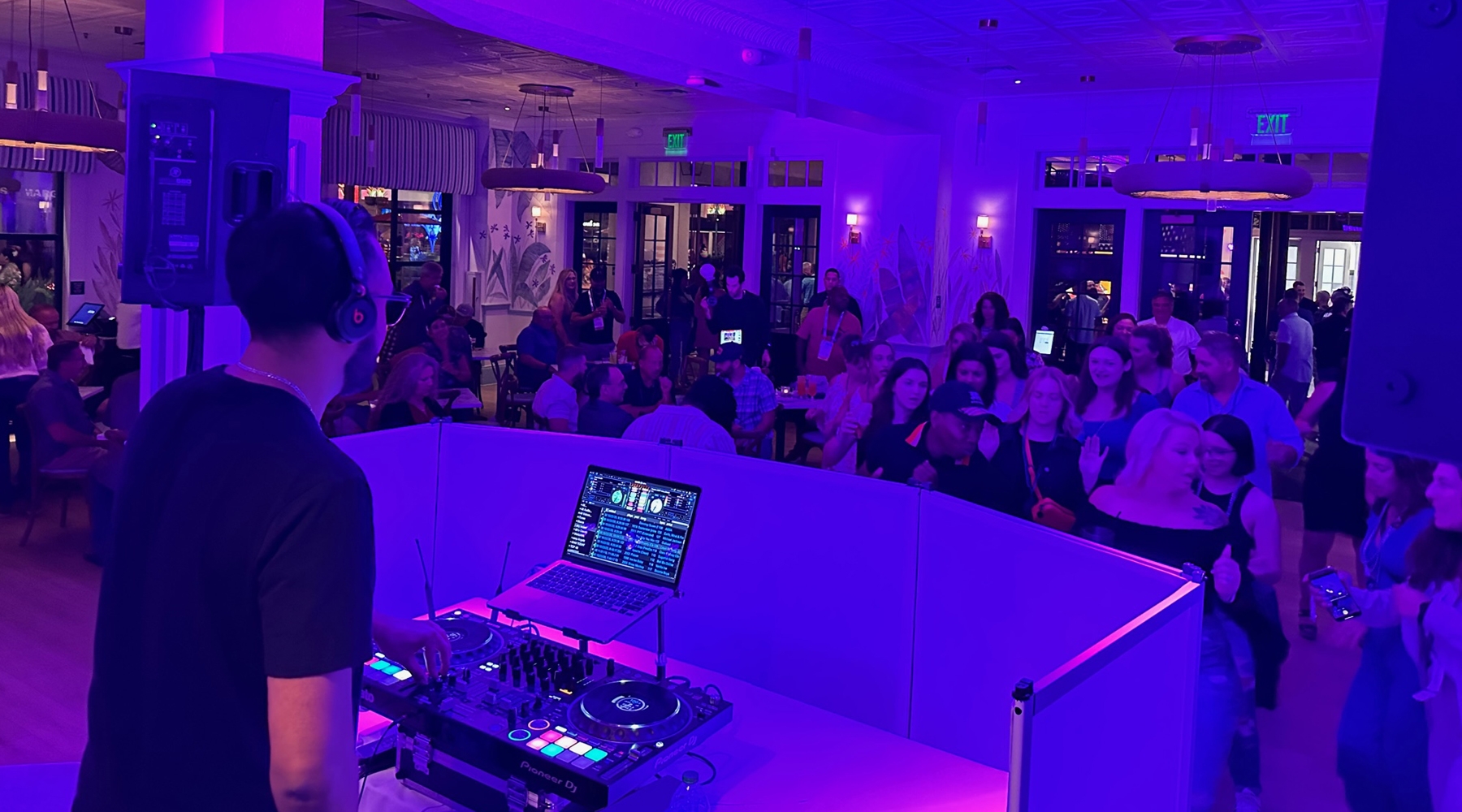 Dj and people at event