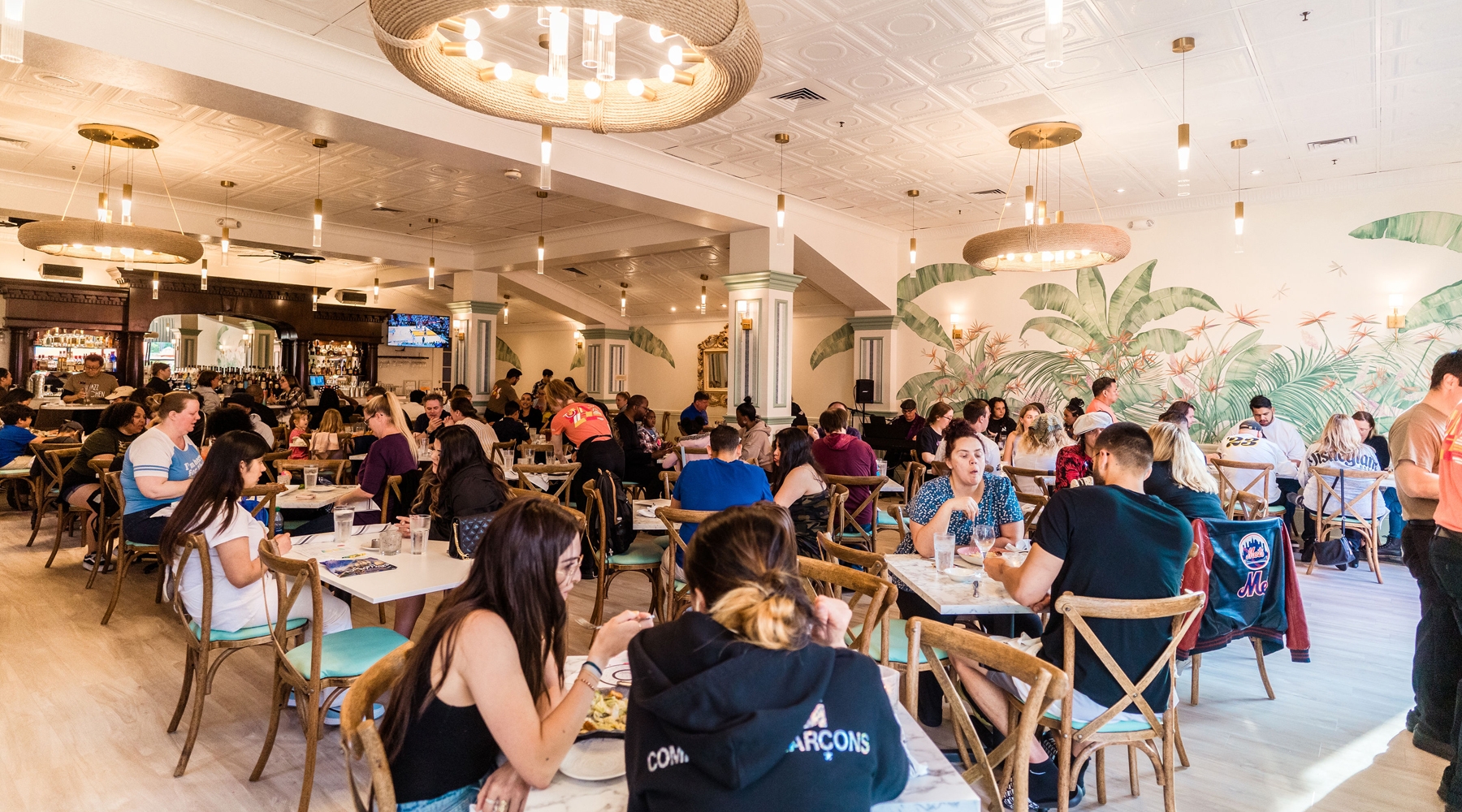 People seated in restaurant