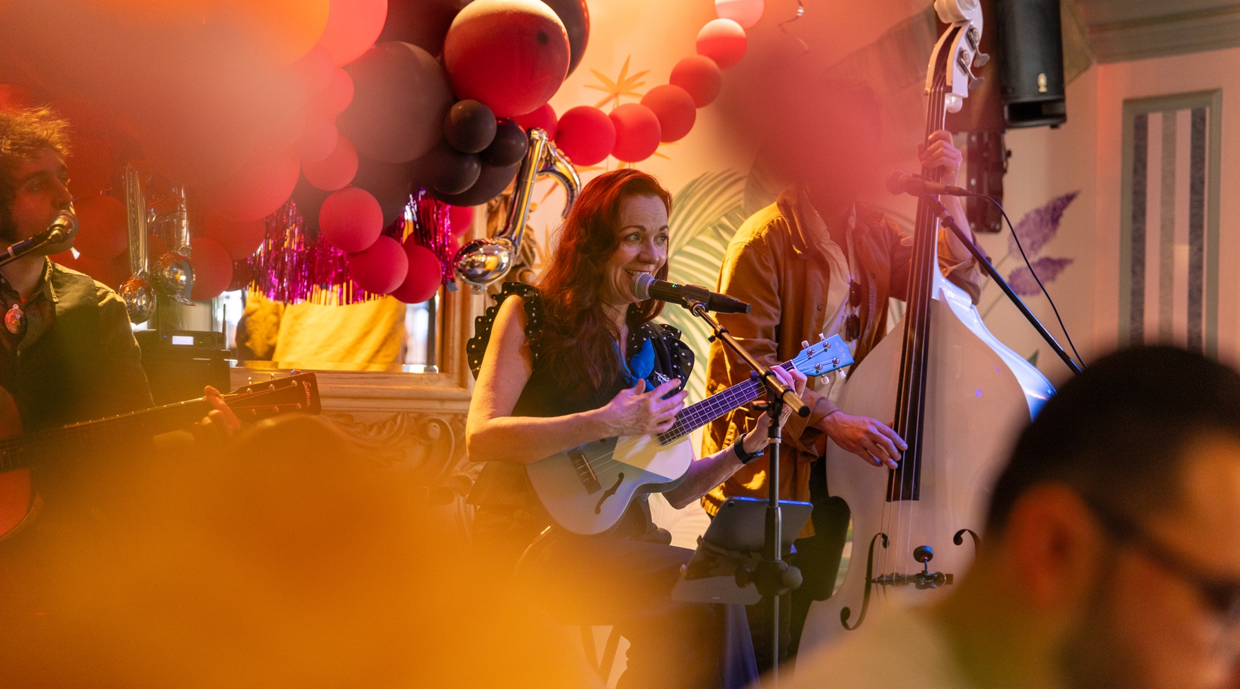 Lady performing at event