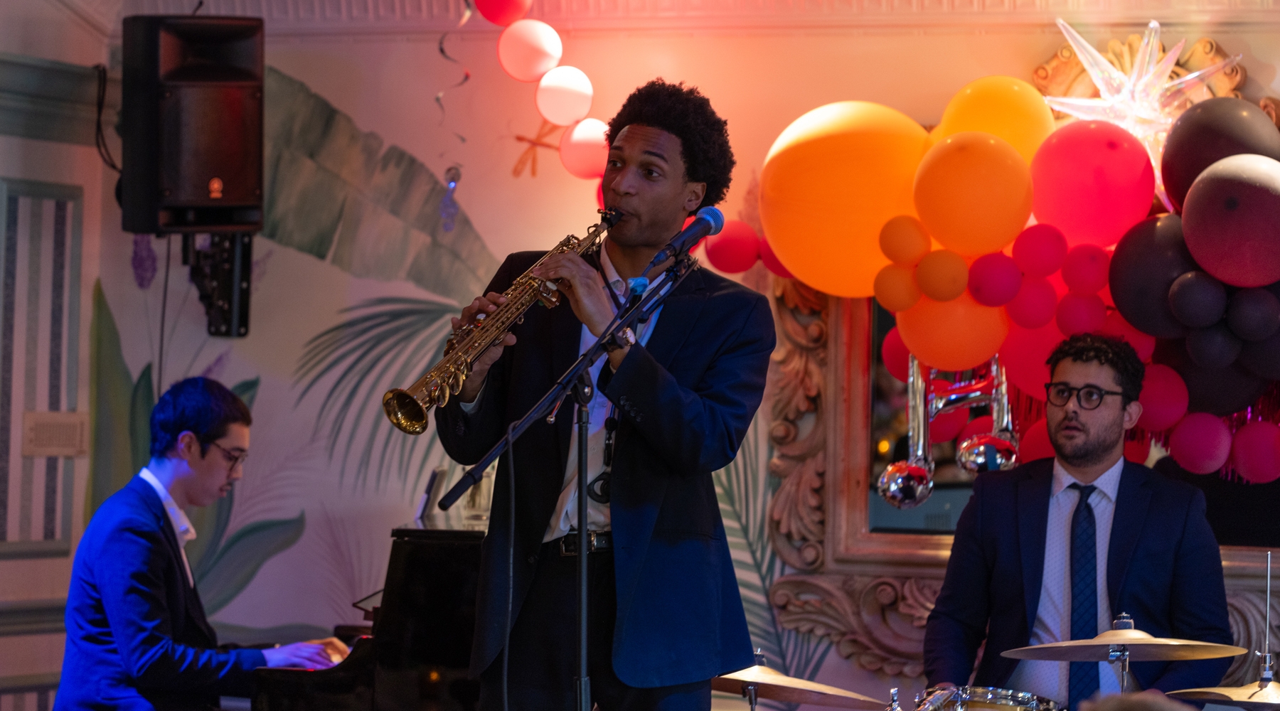 Saxophone player at event