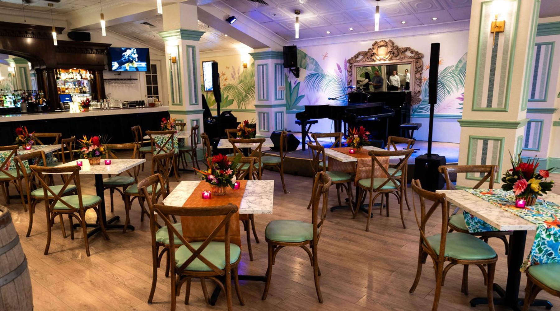 Seating area in restaurant