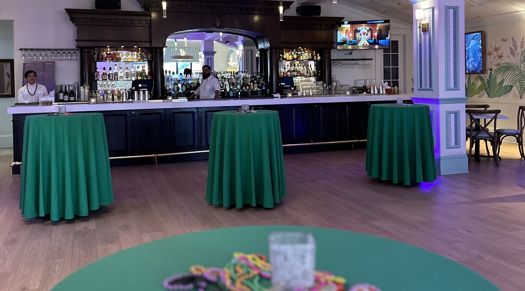 Bar area in event room